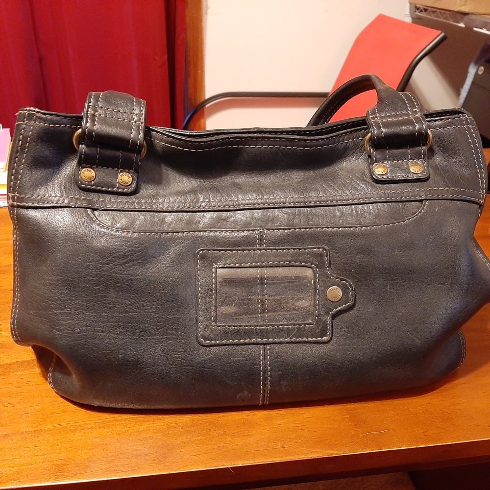 Black Leather Fossil Satchel Bag - Gently Used - Looks Brand New - Picture 6 of 9